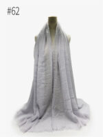 Soft Cotton Crinkle Hijab Scarf For Women 95180cm Muslim Headscarf Shawl - 68