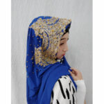 Elegant Long Chiffon Turkish Turban Hijab With Luxury Beads For Muslim Women - 6