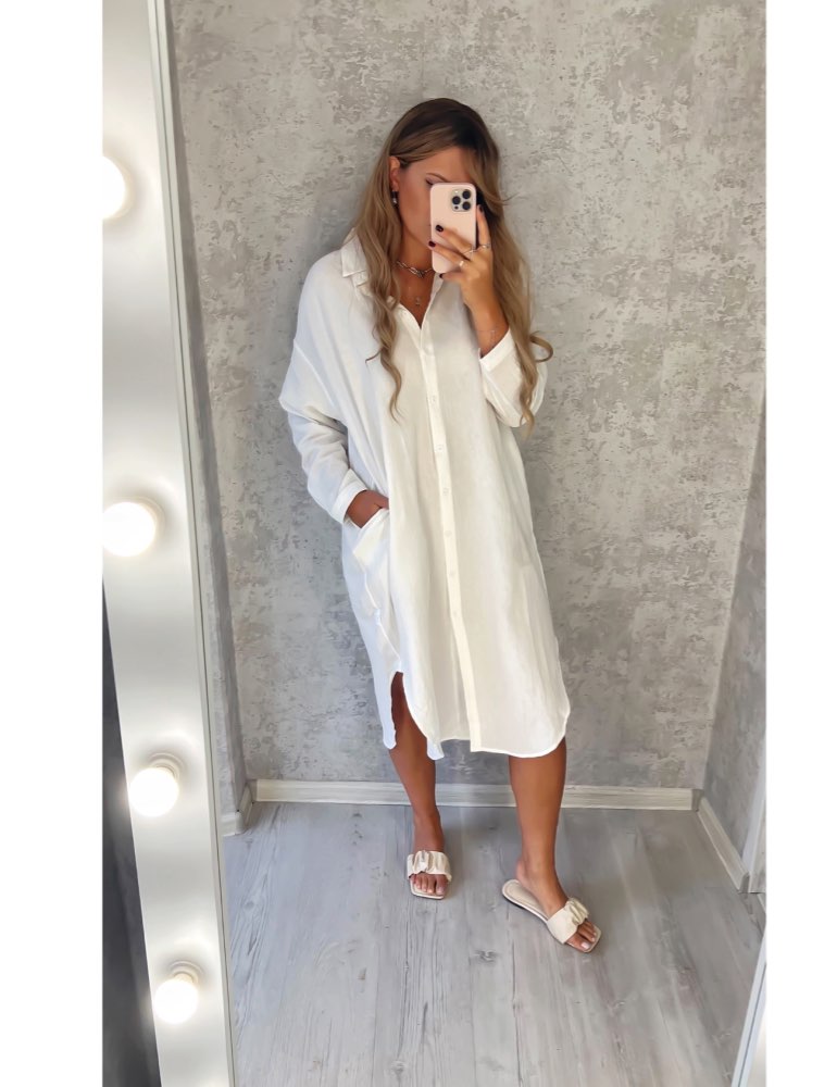 Oversized Cotton Vintage Summer Dress For Women In Pink Sizes S2xl - 39