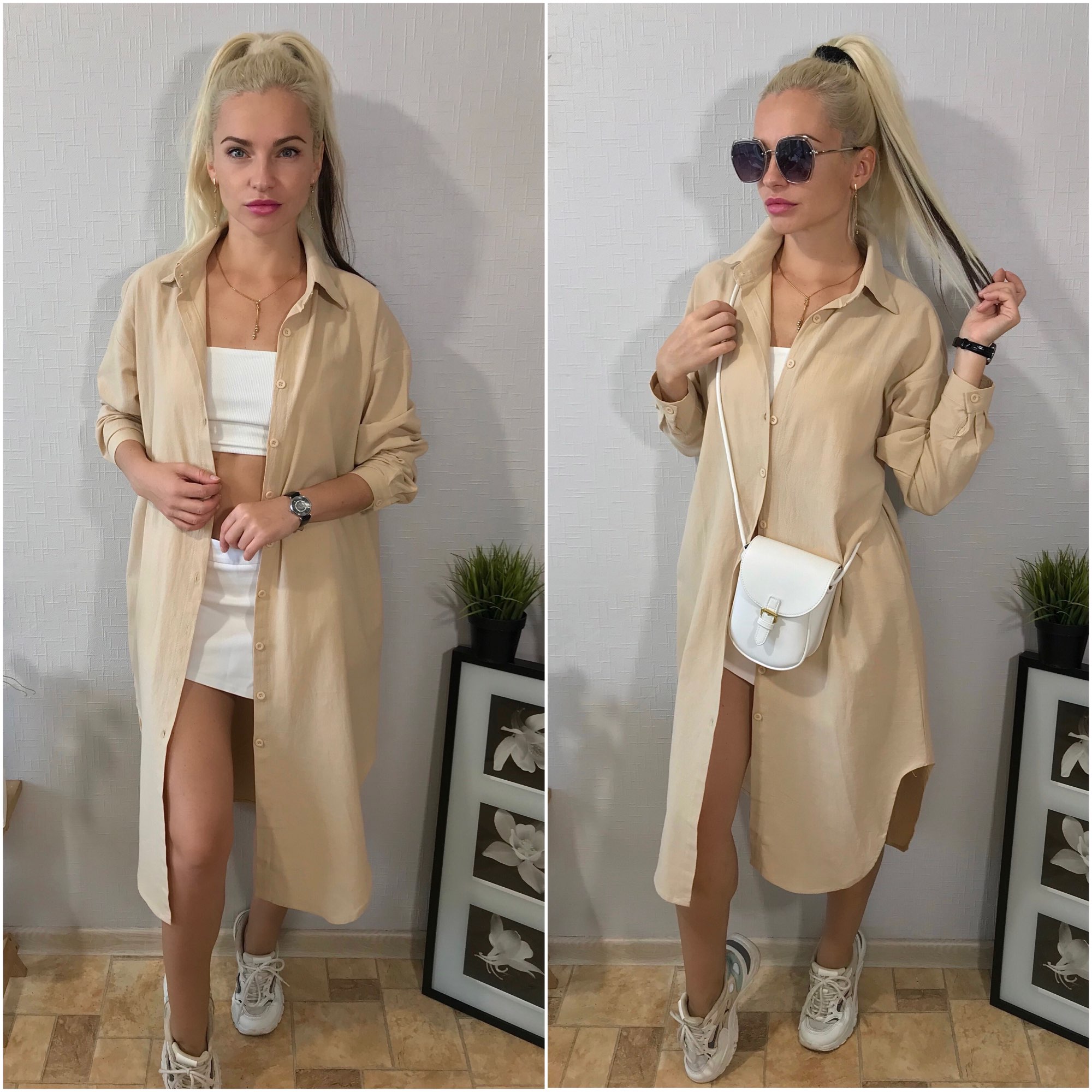 Oversized Cotton Vintage Summer Dress For Women In Pink Sizes S2xl - 43