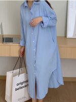 Oversized Cotton Vintage Summer Dress For Women In Pink Sizes S2xl - 5