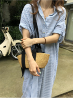 Oversized Cotton Vintage Summer Dress For Women In Pink Sizes S2xl - 16