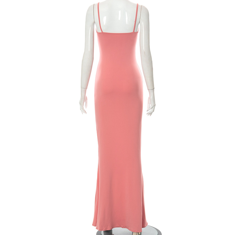 Boofeenaa Sexy Backless Maxi Dress Summer Party Vacation Outfit - 73