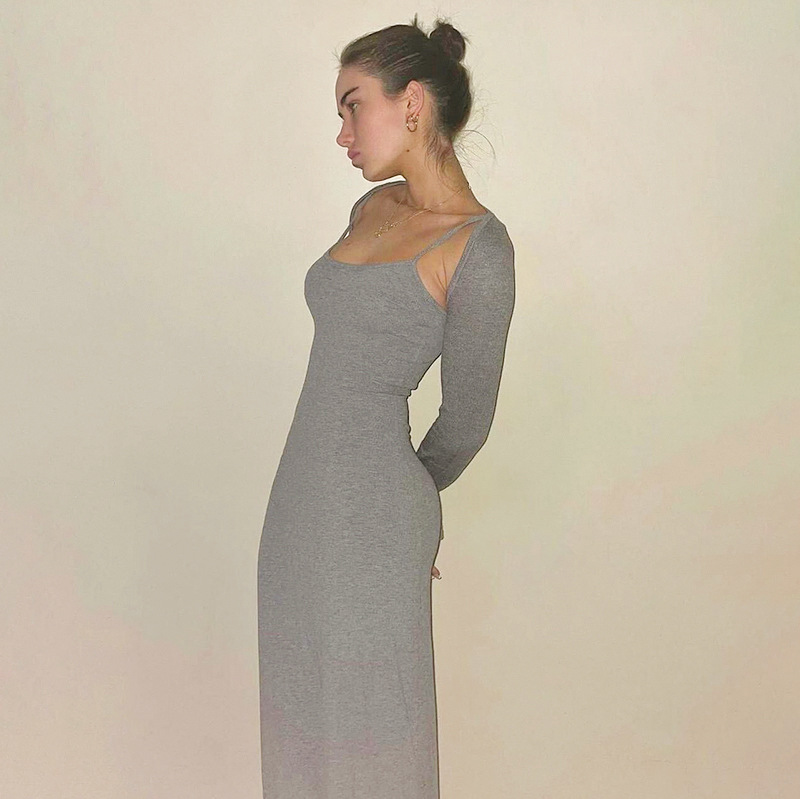 Boofeenaa Sexy Backless Maxi Dress Summer Party Vacation Outfit - 115