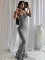 Boofeenaa Sexy Backless Maxi Dress Summer Party Vacation Outfit - 10