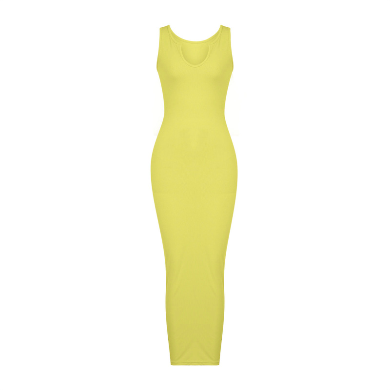 Womens Bodycon Sundress Sexy Ribbed Sleeveless Summer Dress In Vibrant Colors - 32