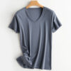 Gray V-neck