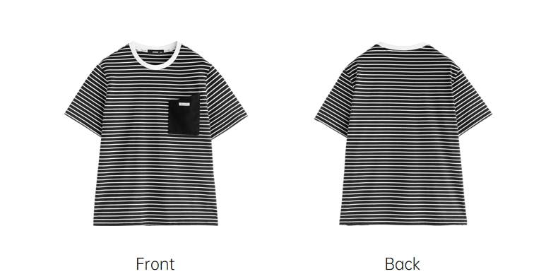 Summer Toyouth Womens Striped Tshirt With Creative Pocket Design - 24