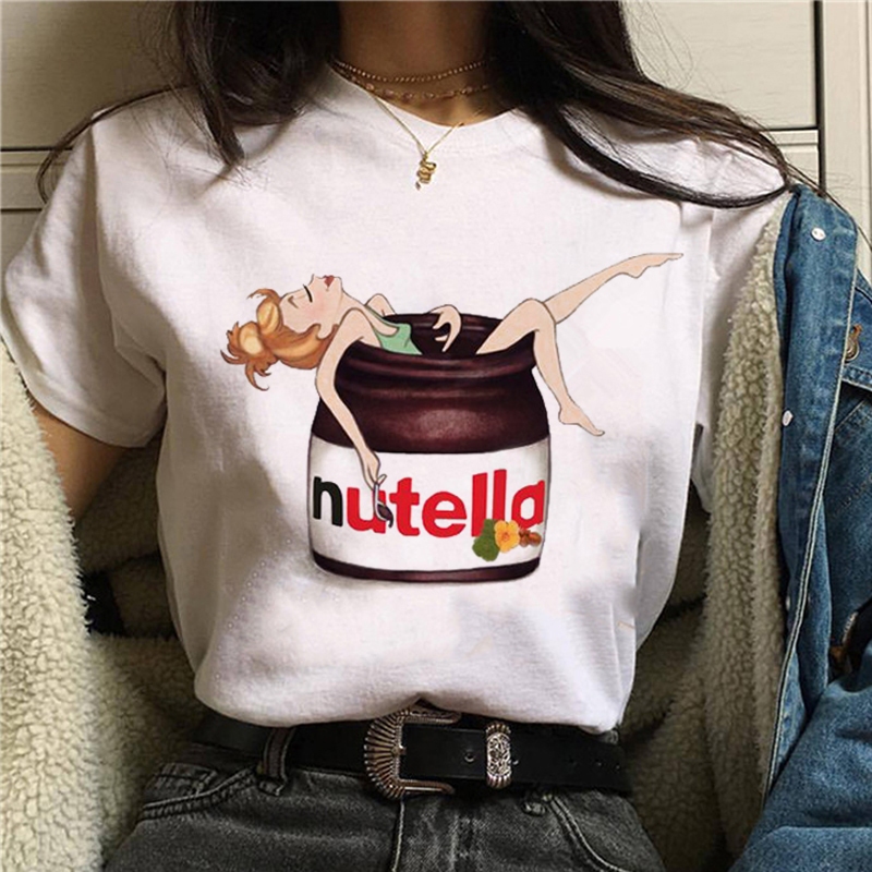 Nutella Graphic Tshirt Kawaii Harajuku Style Womens Cute Cartoon Top - 9