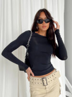 Womens Slim Fit Long Sleeve Pullover Tshirts For Autumnspring Streetwear - 2
