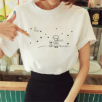 Little Prince Summer Graphic Tshirt For Women Oneck Short Sleeve - 5