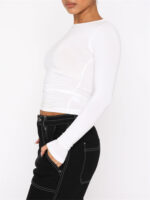 Chronstyle Womens Slim Fit Long Sleeve Pullovers Casual Streetwear Tees - 4