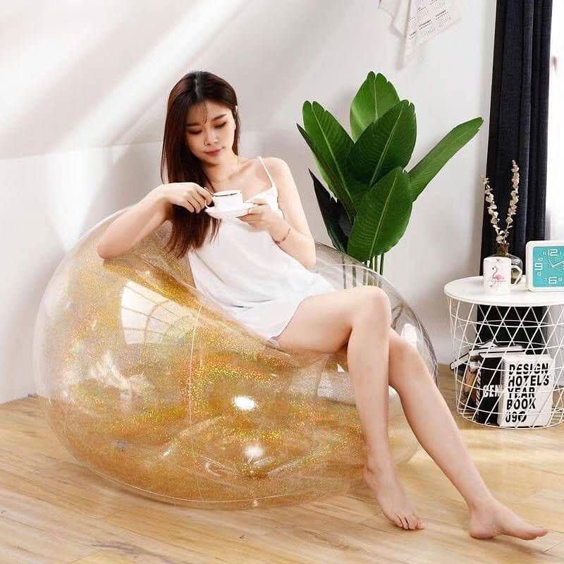 Nordic Style Inflatable Sofa Armchair For Living Room Relaxing Reading Couch - 41