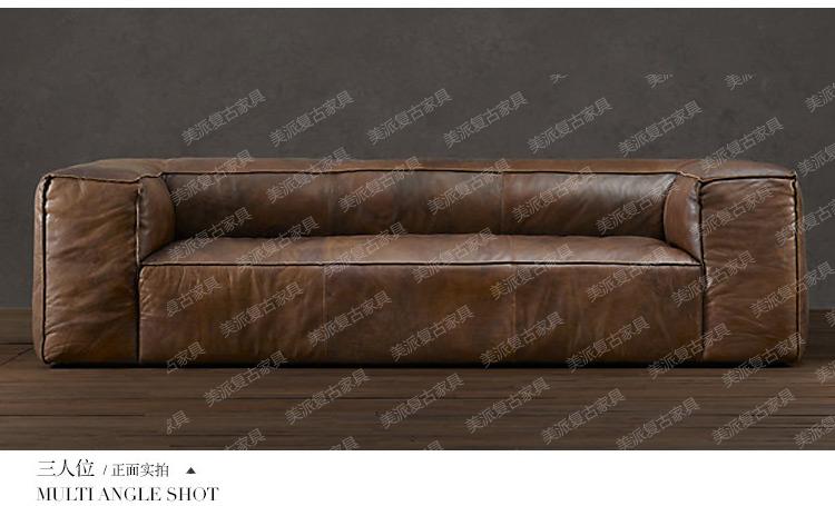 European Designer Vintage Leather Recliner Sofa Minimalist Home Furniture - 26
