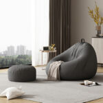 Minimalist Vintage Bean Bag Sofa Tatami Single Couch For Living Room - 1