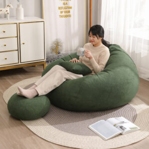 Minimalist Green Ultralight Floor Couch For Living Room Festive Design - 1
