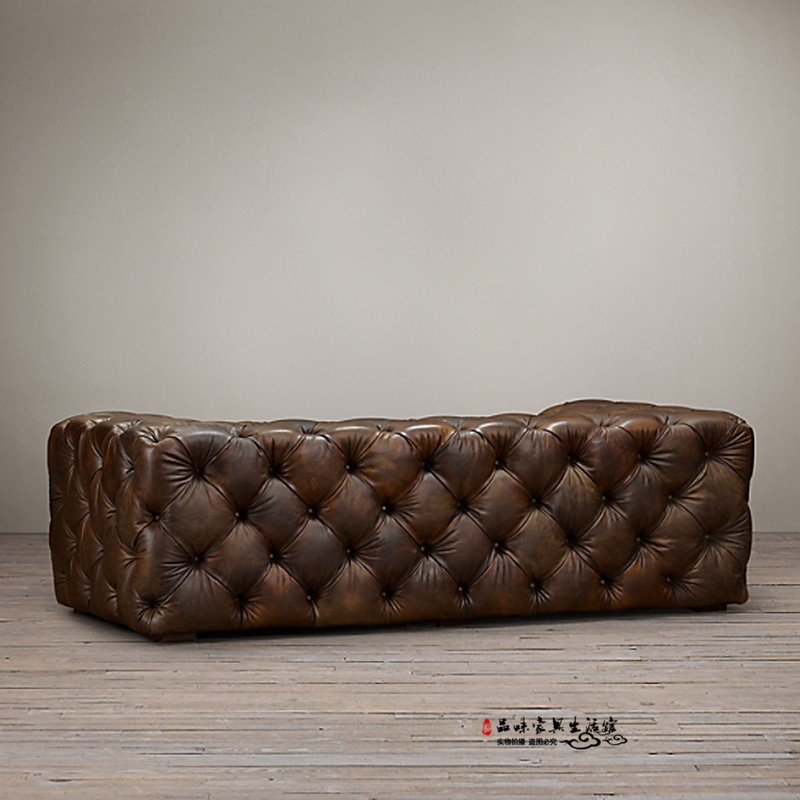 European Luxury 3seater Xxl Leather Sofa Soft Vintage Minimalist Couch - 22