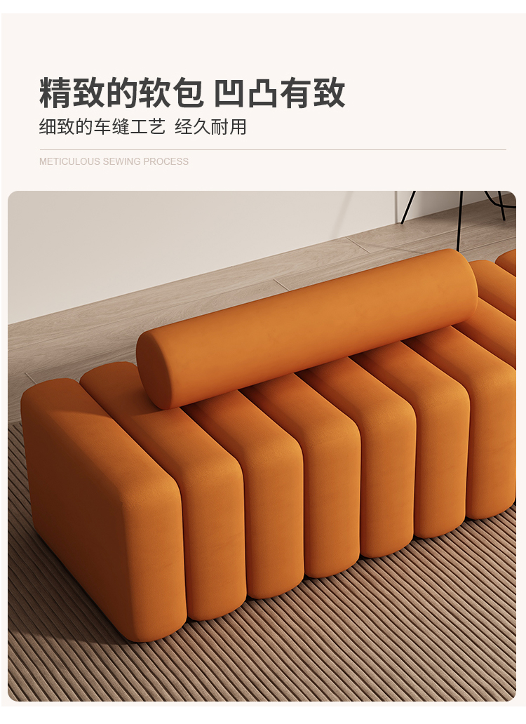 Nordic Style Minimalist White Sofa Couch Designer Living Room Organizer Furniture - 25
