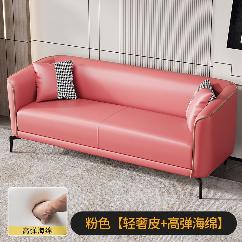 Luxury Nordic Style Leather Sofa Modern Minimalist Armchair For Living Room - 32