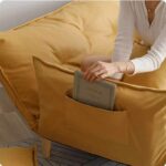 Nordic Leather Lounge Armchair With Scratch Protector Comfortable Single Sofa - 5