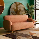 Vintage Minimalist Sofa With Foam Sponge Scratch Protector Armchair For Adults - 2