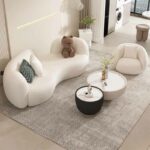 Nordic Style Luxury Lounge Armchair Modern White Soft Sofa For Home - 1