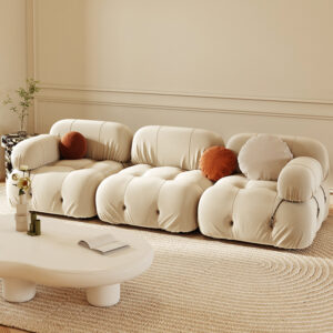 Luxury Ergonomic Modular Sofa Stretch Fabric Armchair For Minimalist Living Room - 1
