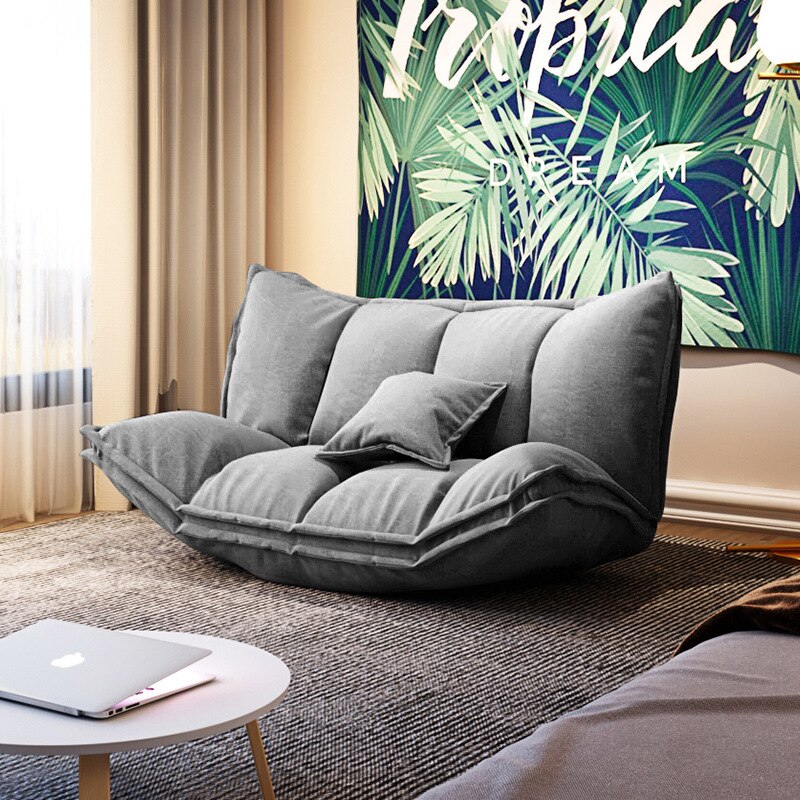 Japanese Nordic Style Convertible Lazy Sofa Bed Sleeper Home Furniture - 36