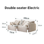 White Luxury Multifunctional Sofa With Retractable Armrest For Living Room - 5