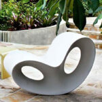 Ergonomic Modern Designer Green Lounge Chair For Home Garden Furniture - 2