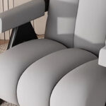 Nordic Design Luxury Armchair For Living Room Reading Meditation Makeup - 6