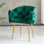 Modern White Wingback Sofa Chair For Living Room Meditation Makeup - 5