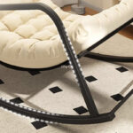 Modern Nordic Black Recliner Chair For Living Room Comfort Single - 5