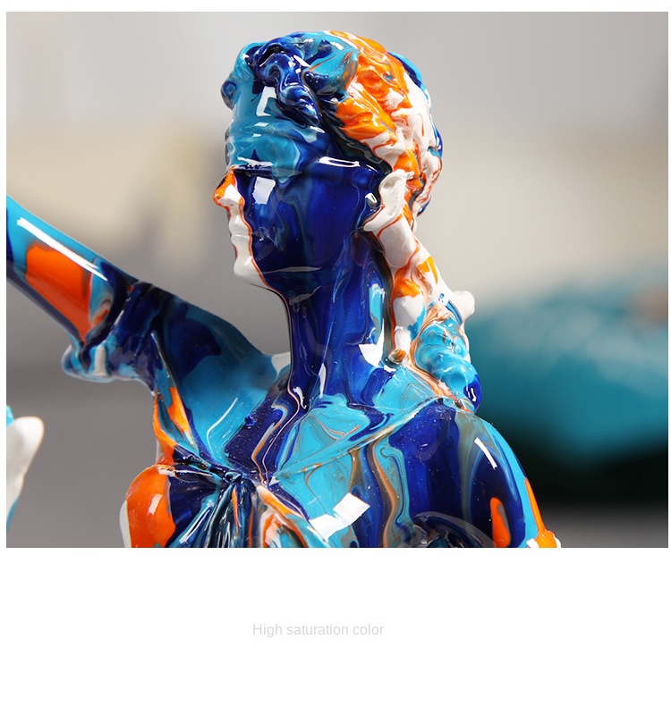 Nordic Modern Art Goddess Statue Resin Office Desk Decor Miniature Figurine - 19