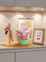 Chomper Statue Tabletop Storage Creative Plant Sculpture For Home Decor - 2