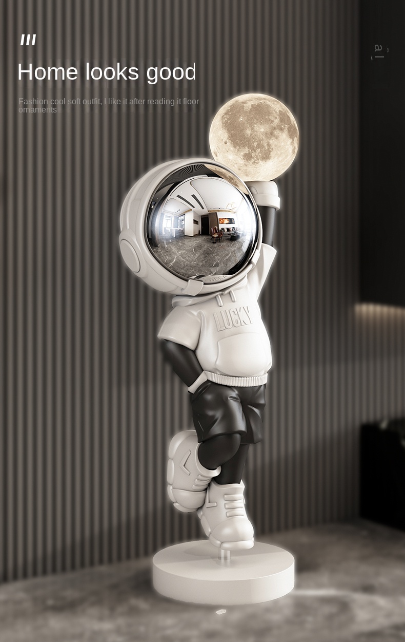 Astronaut Statue Large Floor Decor Indoor Home Living Room Accent - 14