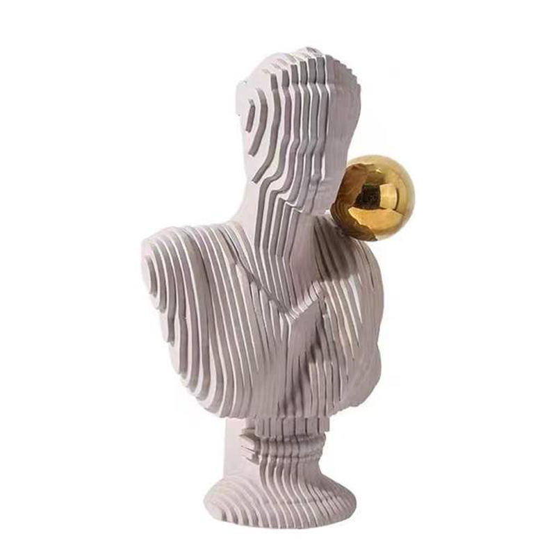 Abstract Girl Resin Sculpture Modern Nordic Home Decor Creative Desktop Ornament - 13