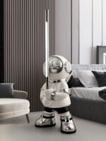 Large Nordic Modern Resin Astronaut Statue With Lightsaber For Home Decor - 6