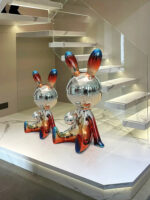Modern Electroplated Hip Hop Rabbit Statue For Home Interior Decoration - 3