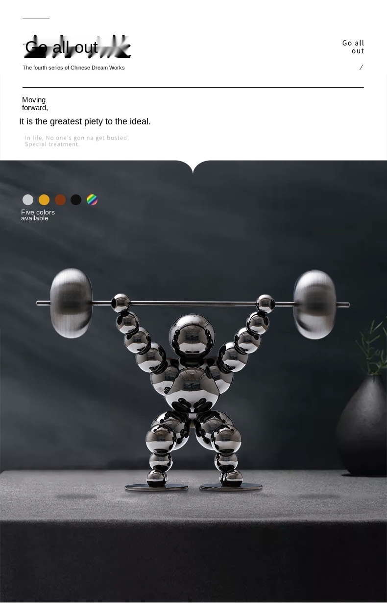Nordic Style Metal Sports Figurine Creative Tabletop Home Decor Gift - 14