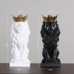 Resin Lion Statue Figurine Modern Home Decor For Living Room Desk - 4