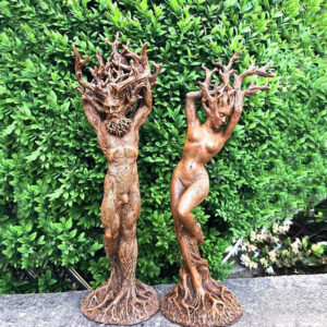 Resin Forest God Goddess Miniature Garden Statue Outdoor Decor Figurine - 1