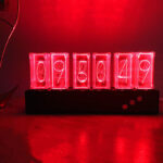 Rgb Led Digital Clock With Night Light Full Color Atmosphere Tube Clock - 2