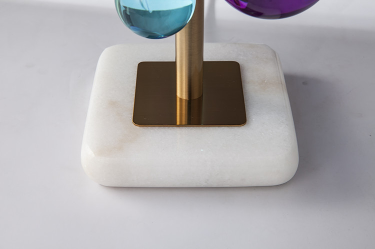 Nordic Marble Mushroom Led Table Lamp Golden Crystal Desk Decor For Bedroom - 18