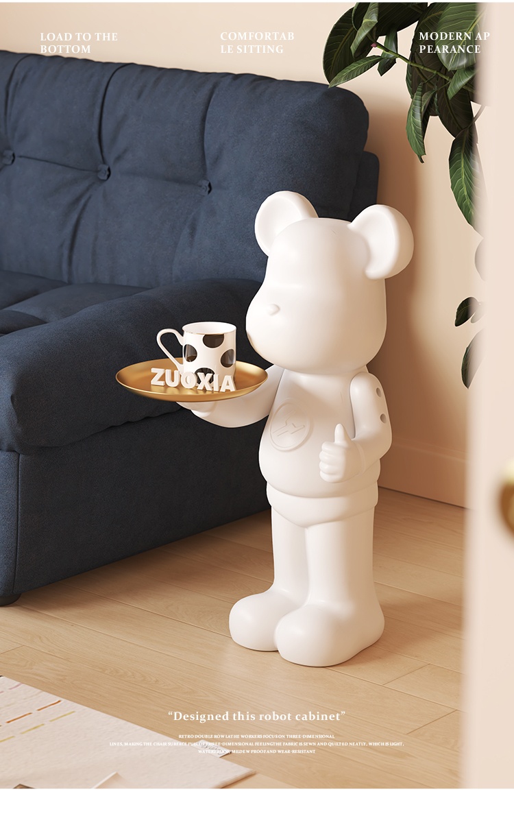 Nordic Large Bear Statue Modern Art Home Decor Figurine Accessory - 8