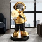 Nordic Style Resin Astronaut Statue Lamp For Home Living Room Decor - 2