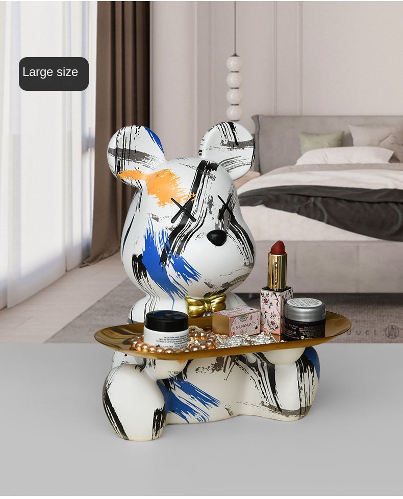 Nordic Resin Bear Statue Modern Art Decor Figurine Piggy Bank - 24