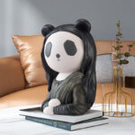 Nordic Style Resin Cartoon Panda Sculpture Desktop Home Decor Accessory - 4