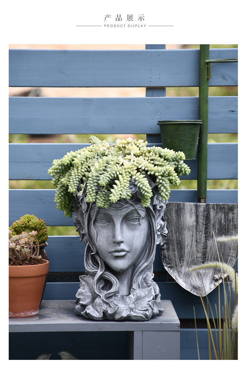 Resin Venus Figurine Flower Pot For Succulents Vines Home Garden Decor - 9