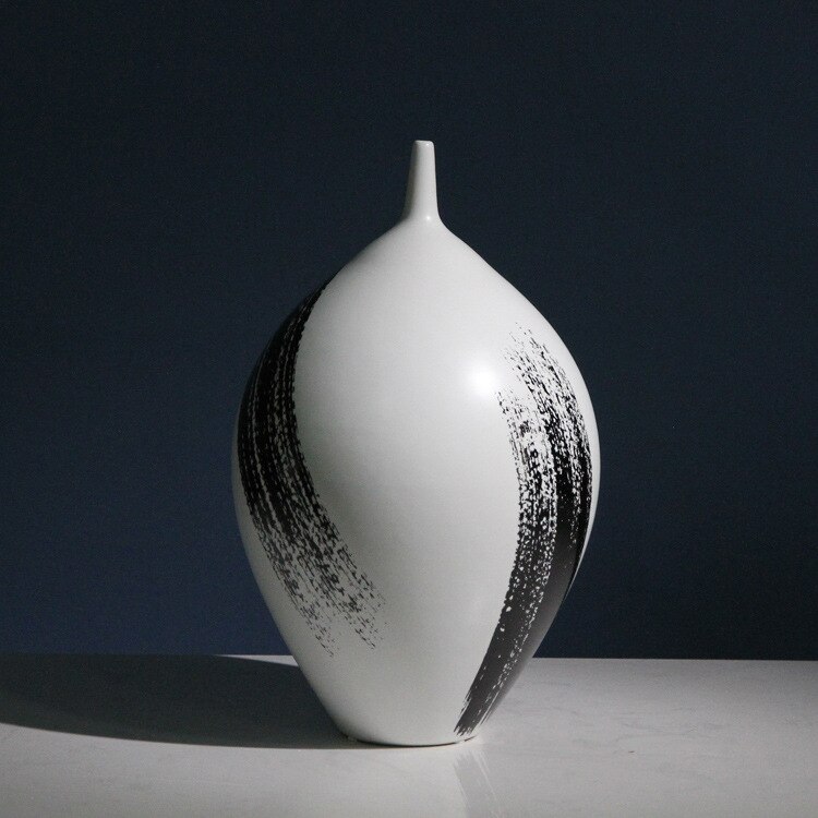 Chinese Ceramic Vase Elegant Tabletop Flower Decor For Living Room Entrance - 9